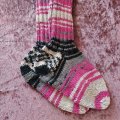Kundenbild Wikingergarn Raggen 150g - Rosa/Grau/Schwarz (770)