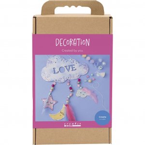 DIY-Set Dekoration Mobile Wolke Mond Stern Pastell & Glitzer DIY-Set Dekoration Mobile Wolke Mond Stern Pastell & Glitzer