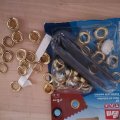 Kundenbild Ösen mit Unterlegscheiben Messing vergoldet 8,0 mm 24 Stk