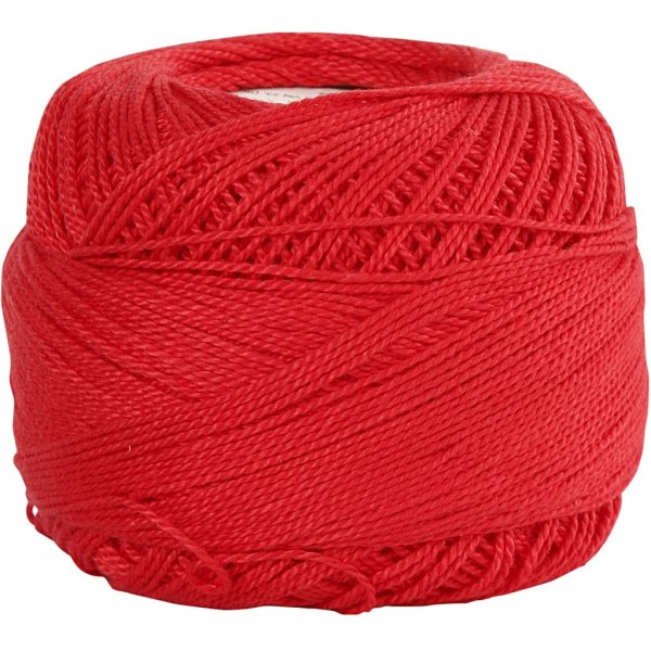Mercerisiertes Baumwollgarn - rot - 20 g Mercerisiertes Baumwollgarn - rot - 20 g