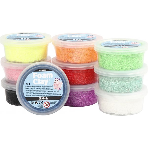 Foam Clay® - gemischte Farben - Glitzer - 10 x 35 g Foam Clay® - gemischte Farben - Glitzer - 10 x 35 g