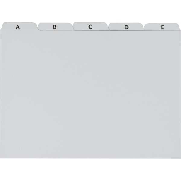Schreibkarte - A5-Register - grauer Kunststoff