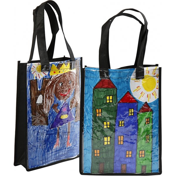 Tasche mit Kunststofffront - schwarz Tasche mit Kunststofffront - schwarz