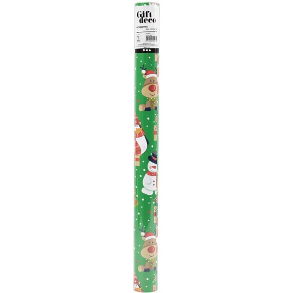 Geschenkpapier - grün - Weihnachtsmotiv - 5 m Geschenkpapier - grün - Weihnachtsmotiv - 5 m