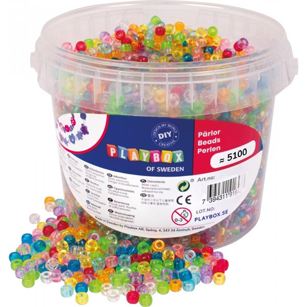Kleine Kongoperlen transparent - 450 g