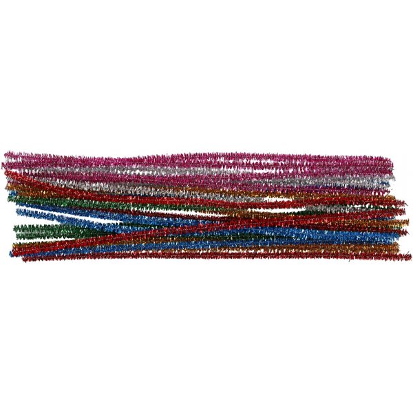 Pfeifenreiniger - Ø6 mm kräftige Farben - Glitzer - 24 Stk Pfeifenreiniger - Ø6 mm kräftige Farben - Glitzer - 24 Stk