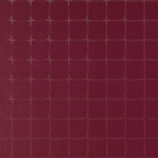 Wachstuch PVC Geprgtes Quadrat - Rot