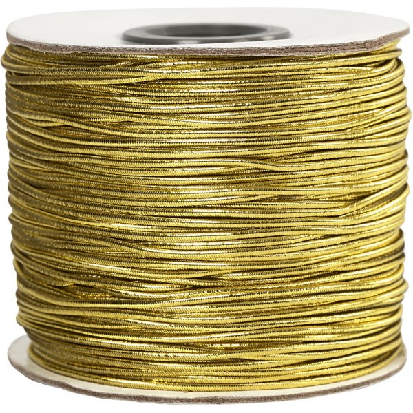 Elastische Kordel 1 mm - Goldmetallic - 100 m Elastische Kordel 1 mm - Goldmetallic - 100 m