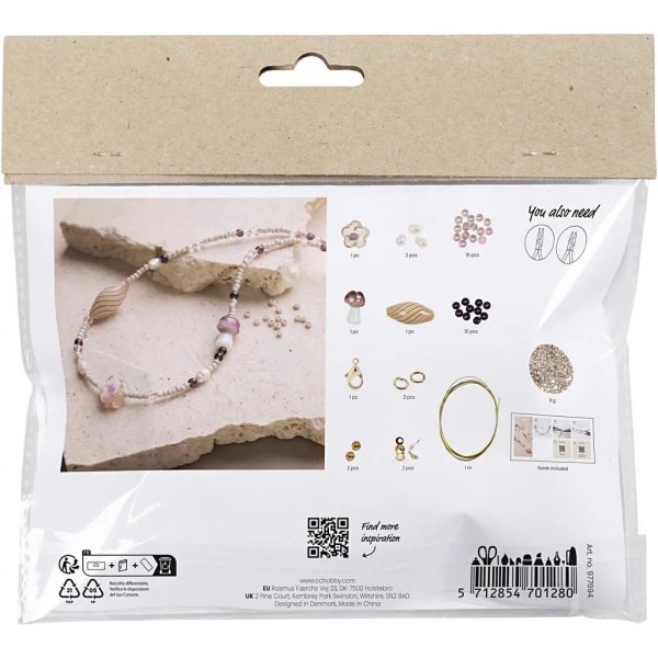 Mini DIY Kit Schmuck, rosa Harmonie, schwere Halskette Mini DIY Kit Schmuck, rosa Harmonie, schwere Halskette
