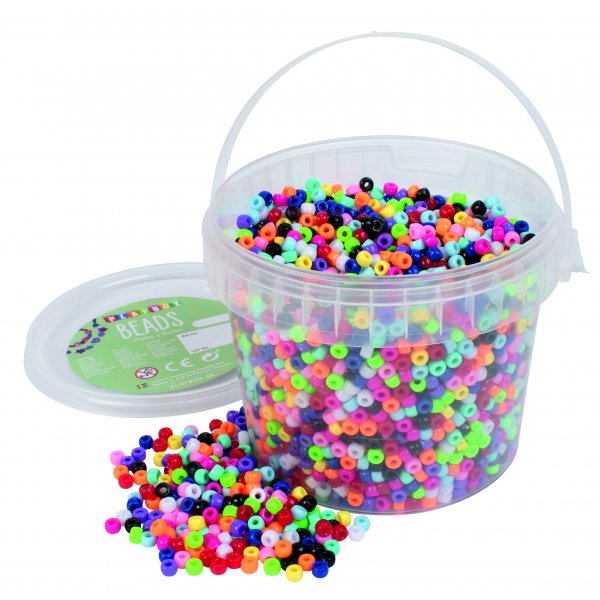 Kleine Kongoperlen Grundfarben - 450 g Kleine Kongoperlen Grundfarben - 450 g