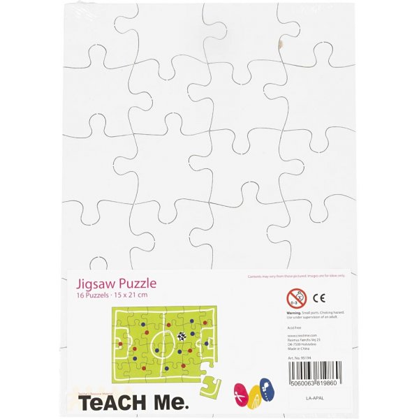 Puzzle - weiß - 15 x 21 cm - 16 Teile Puzzle - weiß - 15 x 21 cm - 16 Teile