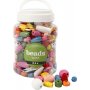 Holzperlen - mittel - gemischte Farben und Gren - 400 ml
