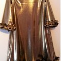 Kundenbild Glänzender Jerseystoff Gold - 155 cm