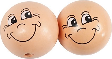 Holzgesichter - 30 mm - Elfenbein - 10 Stk Holzgesichter - 30 mm - Elfenbein - 10 Stk