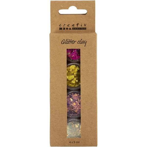 Glitzerknete, gemischte Farben 4x5 ml Glitzerknete, gemischte Farben 4x5 ml