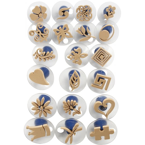 Schaumstoffstempel mit Griffen - 20 Stk Schaumstoffstempel mit Griffen - 20 Stk