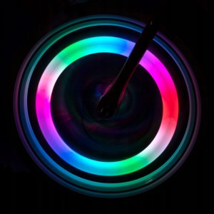 LED-Speichenbeleuchtung für Fahrräder, RGB, 1 Stück - batteriebetrieben LED-Speichenbeleuchtung für Fahrräder, RGB, 1 Stück - batteriebetrieben