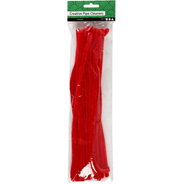 Pfeifenreiniger - 9 mm - rot - 25 Stk Pfeifenreiniger - 9 mm - rot - 25 Stk
