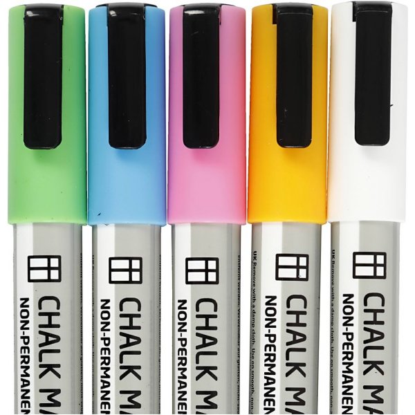 Kreidemarker - kräftige Farben - 5 Stk Kreidemarker - kräftige Farben - 5 Stk