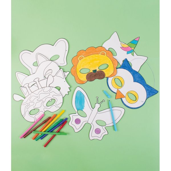 Papiermasken Tiere 16 Stk Papiermasken Tiere 16 Stk