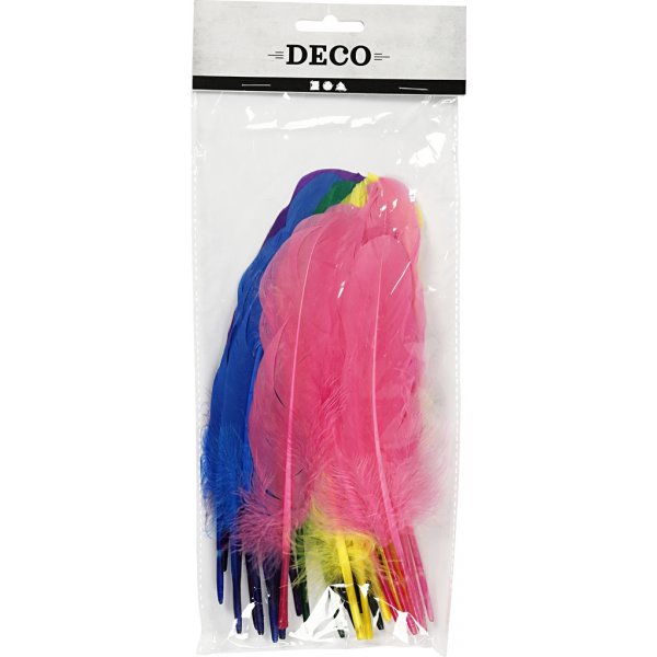 Federn - gemischte Farben - 36 Stk Federn - gemischte Farben - 36 Stk