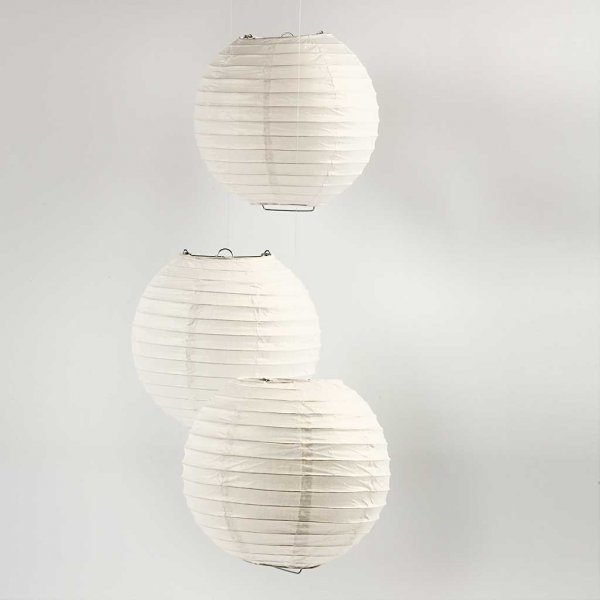 Papierlampe - weiß - Rund - Ø20 cm Papierlampe - weiß - Rund - Ø20 cm