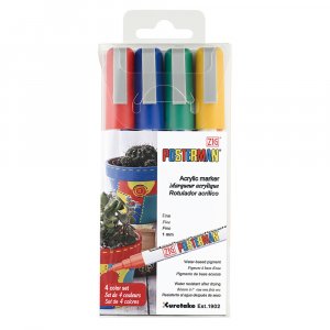 Filzstift ZIG Posterman PMA-20 1 mm, 4 Farben