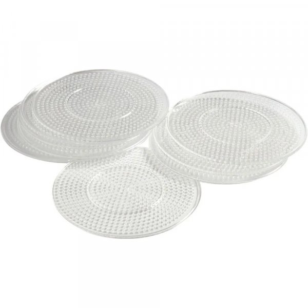 Perlenteller - Klar - Rund - Durchmesser 15 cm - 10 Stk
