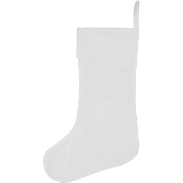 Weihnachtsstrumpf aus Baumwolle - wei - 210 g
