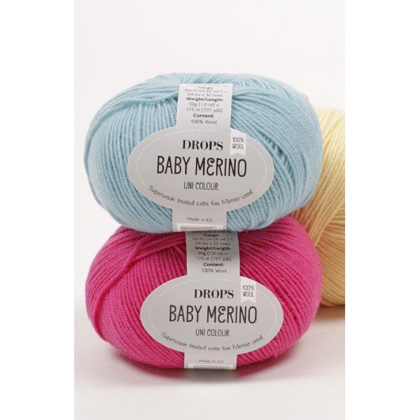 Drops Baby Merino-Garn - 50 g (ca. 40 verschiedene Farben zur Auswahl) Drops Baby Merino-Garn - 50 g (ca. 40 verschiedene Farben zur Auswahl)