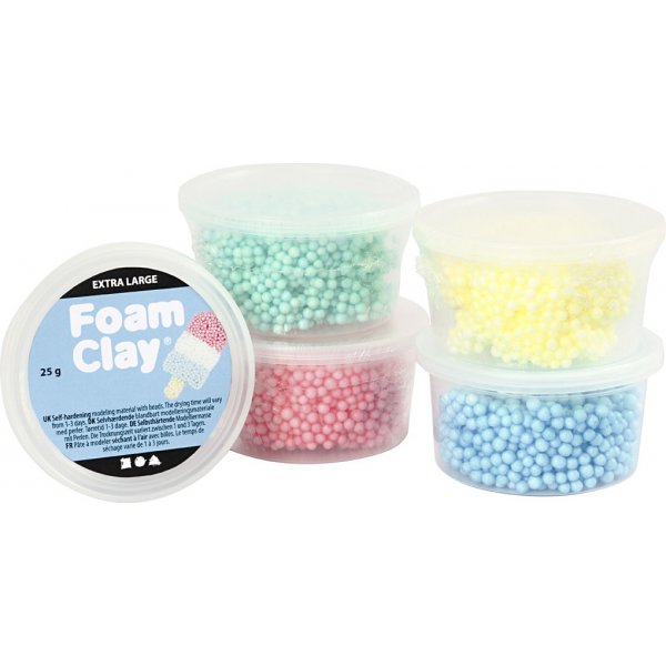 Foam Clay Extra Large - gemischte Farben - 5 x 25 g Foam Clay Extra Large - gemischte Farben - 5 x 25 g