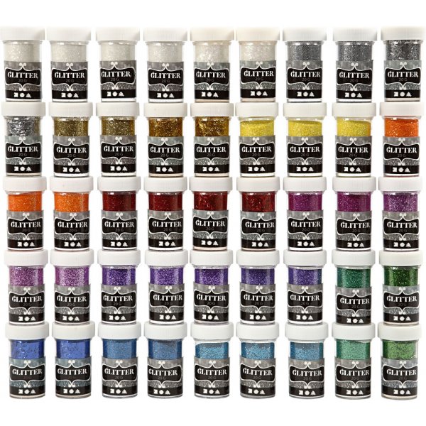 Glitzer - gemischte Farben - 46 x 20 g Glitzer - gemischte Farben - 46 x 20 g
