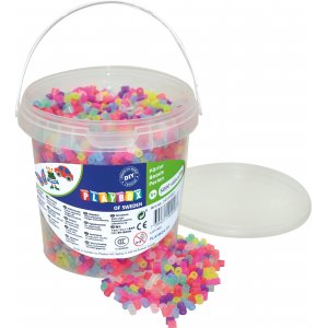 Röhrenperlen Glitzermix im Eimer - 5000 Stk Röhrenperlen Glitzermix im Eimer - 5000 Stk