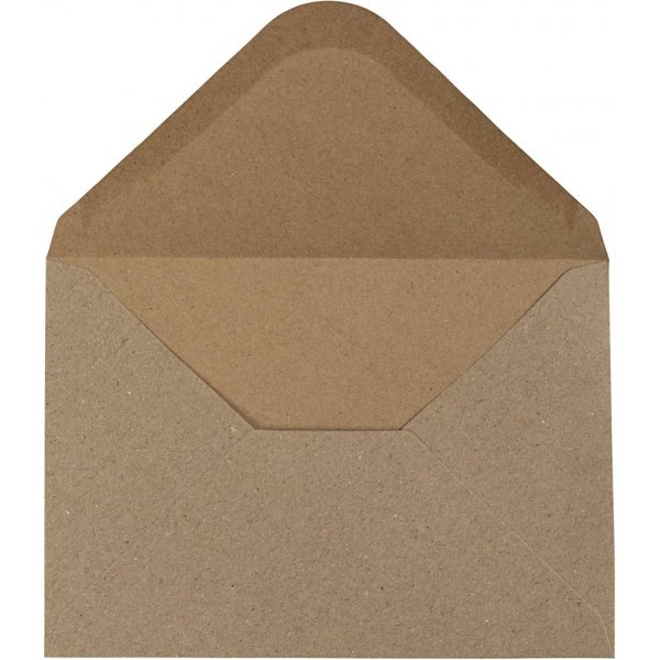 Recycelter Umschlag - Natur - 11,5 x 16 cm - 50 Stk Recycelter Umschlag - Natur - 11,5 x 16 cm - 50 Stk