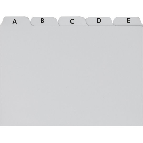 Schreibkarte - A6-Register - grauer Kunststoff