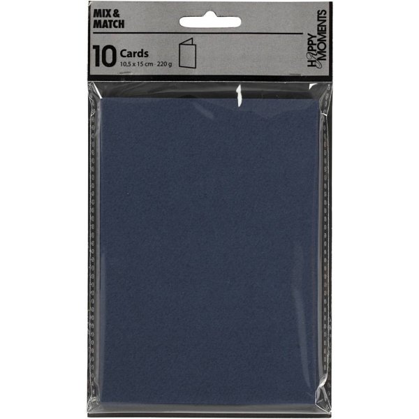 Karte - blau - 10,5 x 15 cm - 10 Stk Karte - blau - 10,5 x 15 cm - 10 Stk