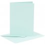 Karten und Umschlge - Hellblau 11,5 x 16,5 cm - 6 Sets