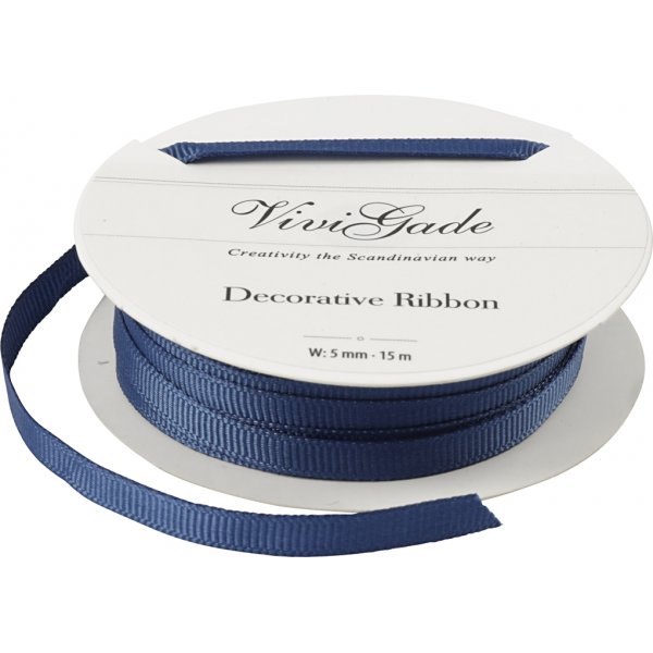Ripsband - Blau - 15 m Ripsband - Blau - 15 m