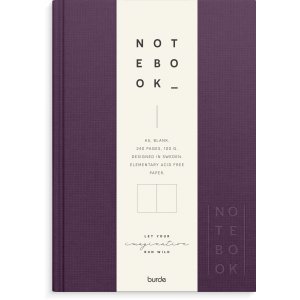 Notizbuch, Textil, Pflaume, A5, unliniert Notizbuch, Textil, Pflaume, A5, unliniert