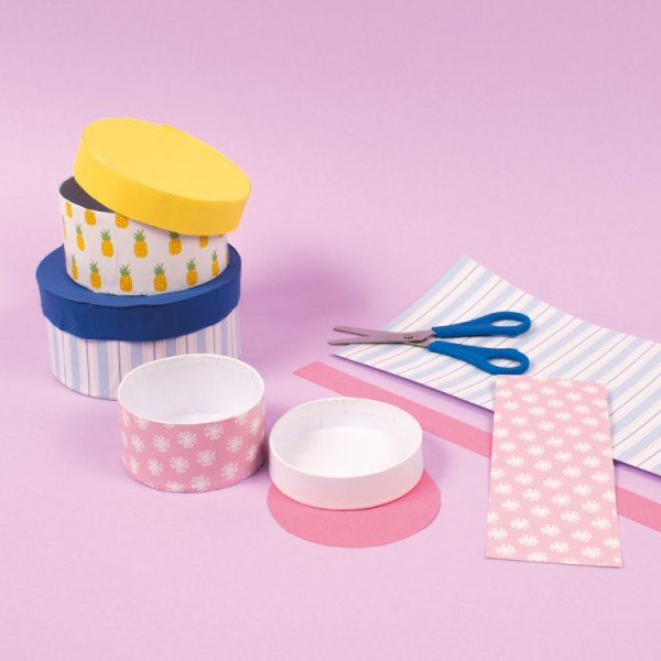 Pappschachtel, rund, 12x6, 10x5, 8x4, 3 Stk Pappschachtel, rund, 12x6, 10x5, 8x4, 3 Stk