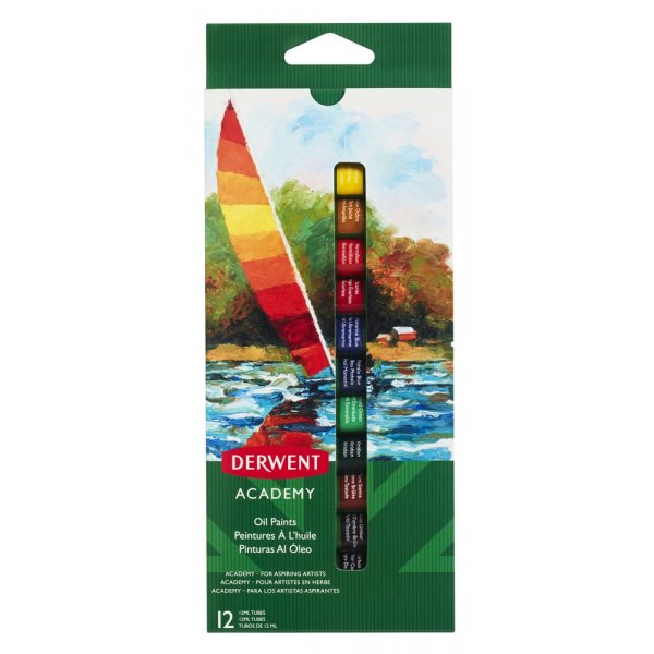 Derwent Academy lfarbe 12 ml - 12 Farben