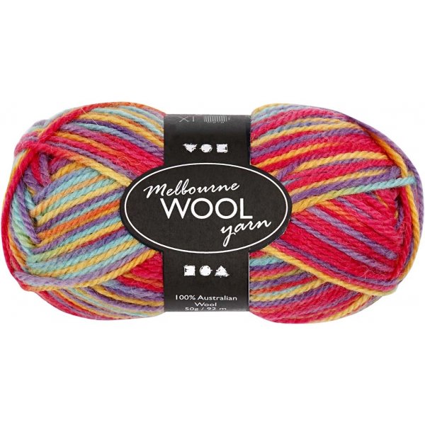 Melbourne-Wollgarn - mehrfarbig - 50 g Melbourne-Wollgarn - mehrfarbig - 50 g