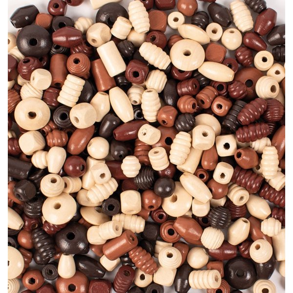 Holzperlen 250 g natur
