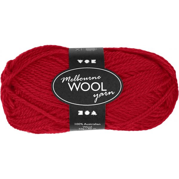 Melbourne Wollgarn - rot - 50 g Melbourne Wollgarn - rot - 50 g