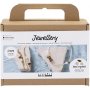 Mini-DIY-Kit Schmuck, Halskette und Ohrringe mit Kristallen