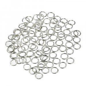 Ringschlaufe 5 x 0,7 mm - versilbert 100 Stk. runden Ringschlaufe 5 x 0,7 mm - versilbert 100 Stk. runden
