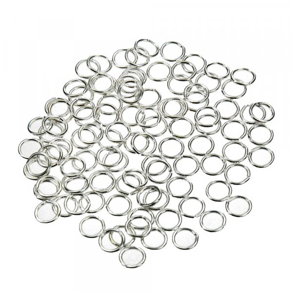 Ringschlaufe 5 x 0,7 mm - versilbert 100 Stk. runden