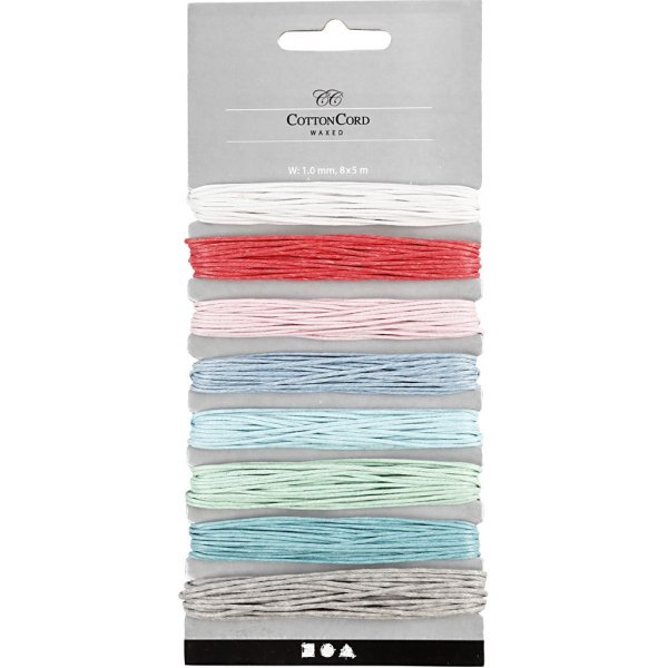 Baumwollschnur - gemischte Farben - 8x5 m Baumwollschnur - gemischte Farben - 8x5 m