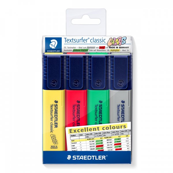 Markierstift Textsurfer Classic Excellent - 4 Stifte