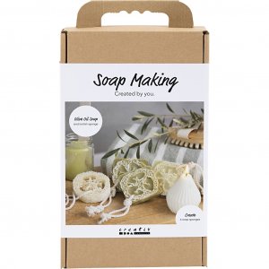 DIY-Seifenherstellungsset mit Luffaschwämmen, olivgrün, 4 Stück DIY-Seifenherstellungsset mit Luffaschwämmen, olivgrün, 4 Stück